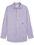 SRC logo-embroidered striped shirt