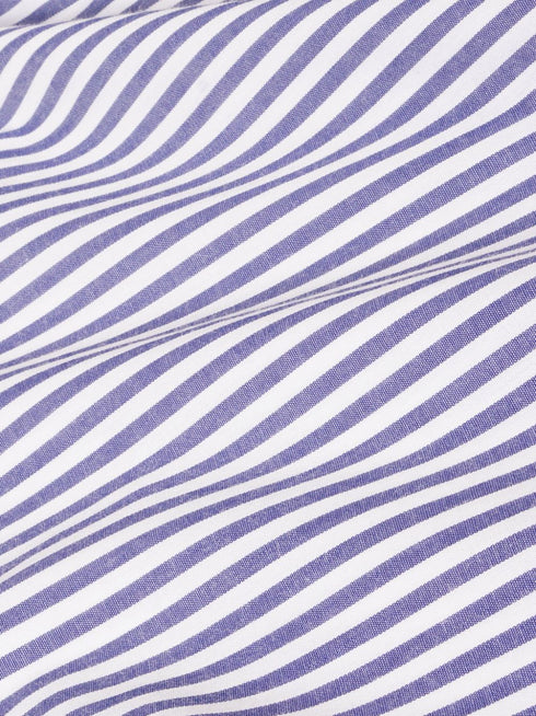 SRC logo-embroidered striped shirt