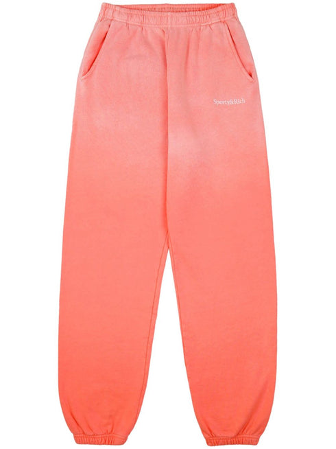 faded straight-leg track pants