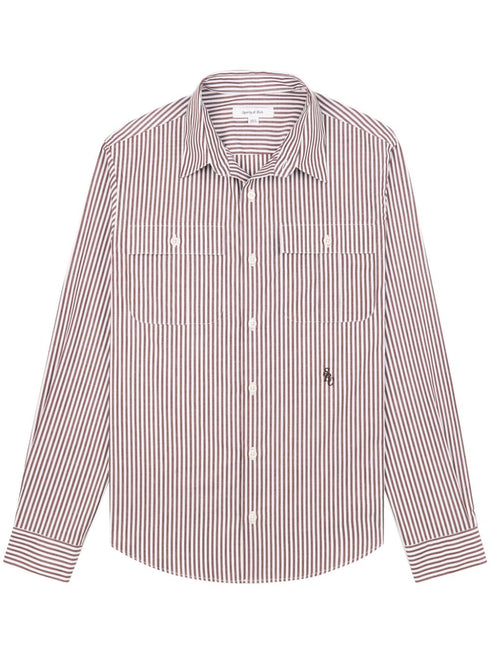 SRC Utility stripe-print cotton shirt