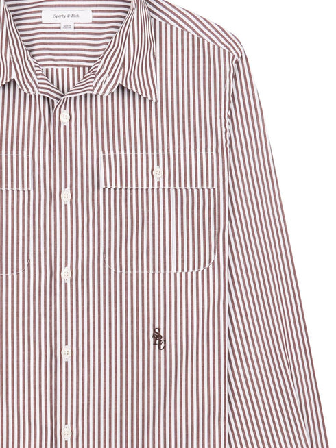 SRC Utility stripe-print cotton shirt