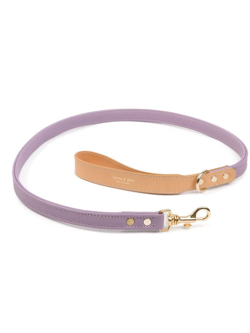 logo-stamp leather dog leash