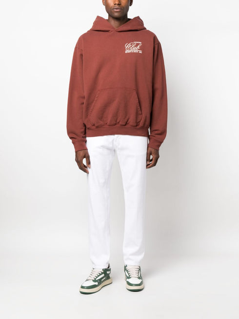 bluza z kapturem z nadrukiem bawełnianym