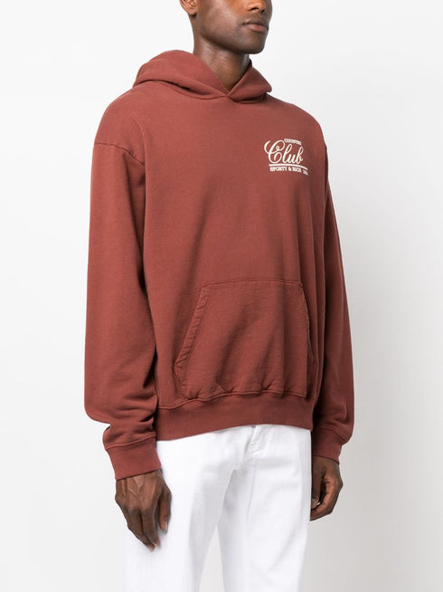 bluza z kapturem z nadrukiem bawełnianym