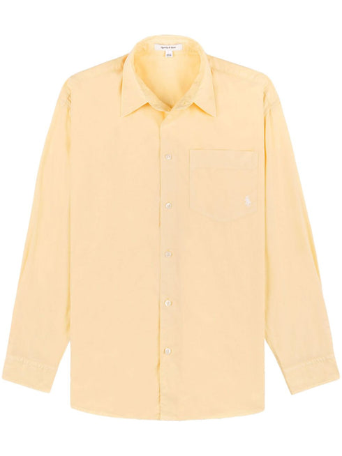 logo-embroidered cotton shirt