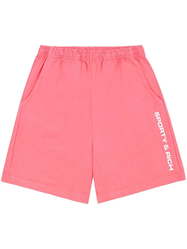 logo-print cotton trousers