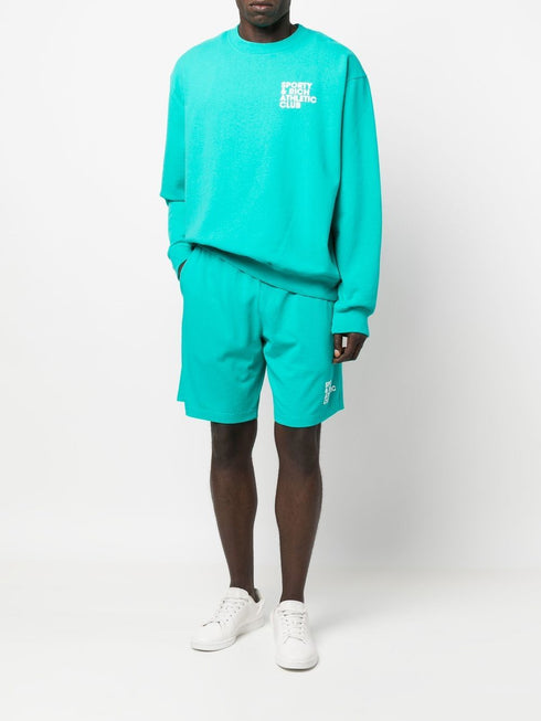 logo-print track shorts