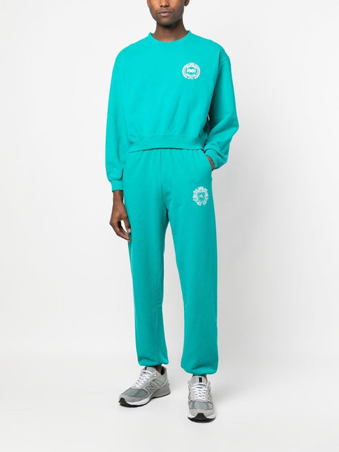 motif print cotton sweatshirt