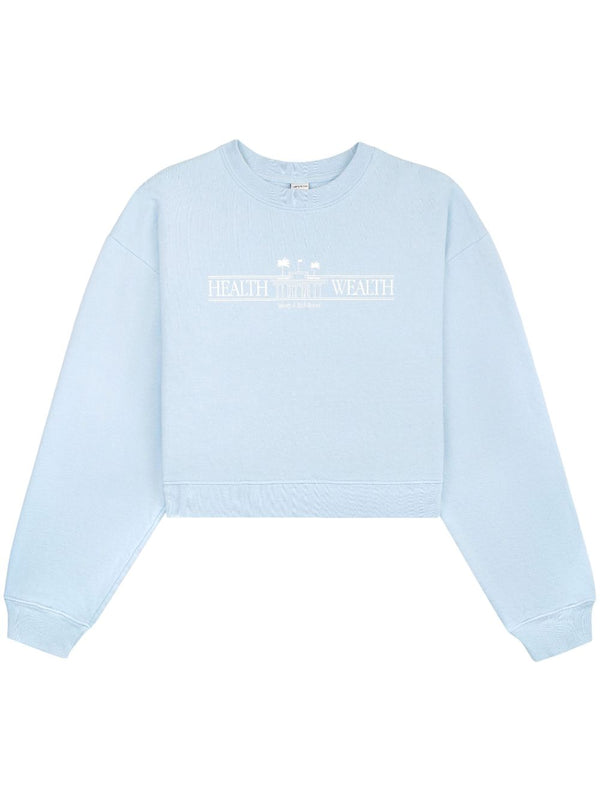 Health Resort cropped cotton sweatshirt