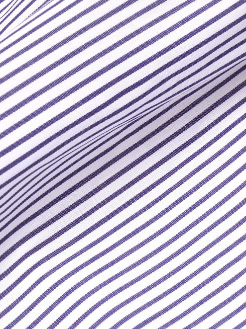 logo-embroidered striped shirt