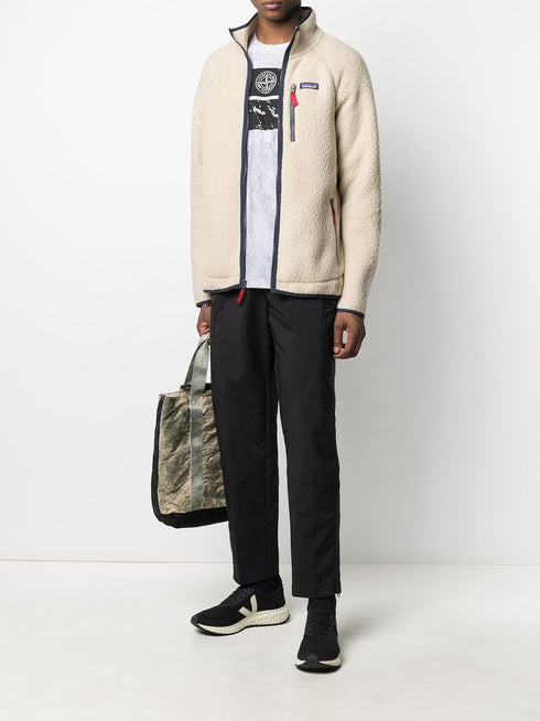 Retro Pile logo-patch jacket