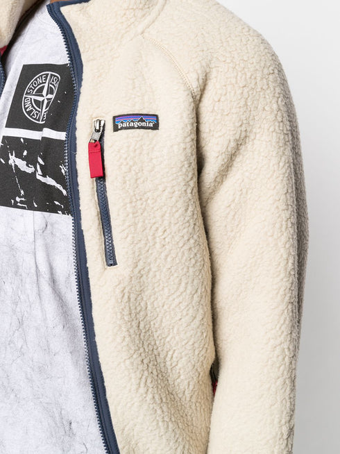 Retro Pile logo-patch jacket