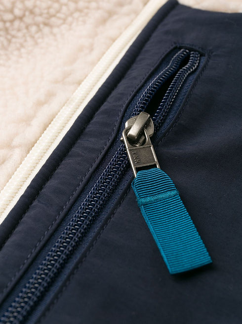 zip-up shearling jacket