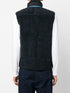 faux-shearling logo-patch gilet