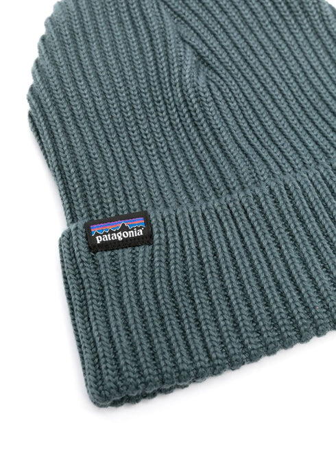 Fishermans logo-tag ribbed-knit beanie