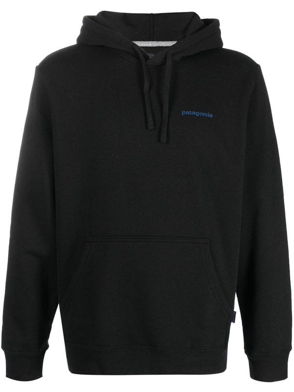logo-print drawstring hoodie