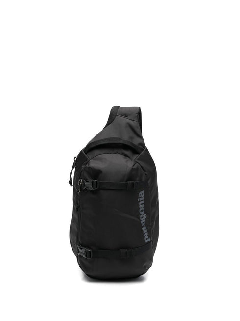 Atom logo-print sling backpack