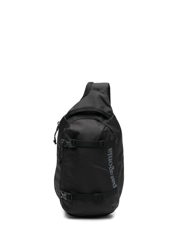 Atom logo-print sling backpack