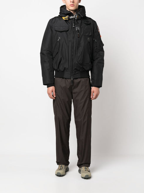 logo-patch hooded jacket